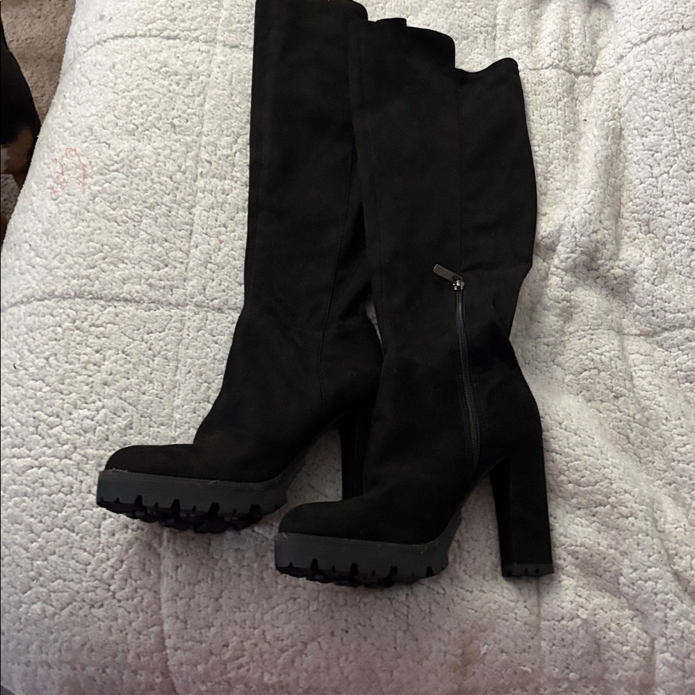 jlo Jennifer Lopez-stretchy harlie-over-the-knee-boots black size 10